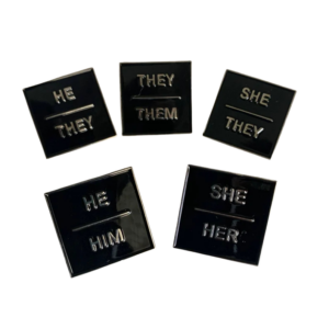 Enamel Pronoun Pin