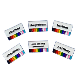 Custom Pronoun Pins LGBTQIA+